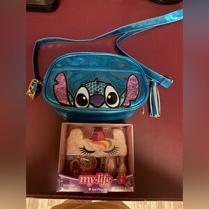 Stitch Crossbody Bag & Unicorn My life accessory bundle